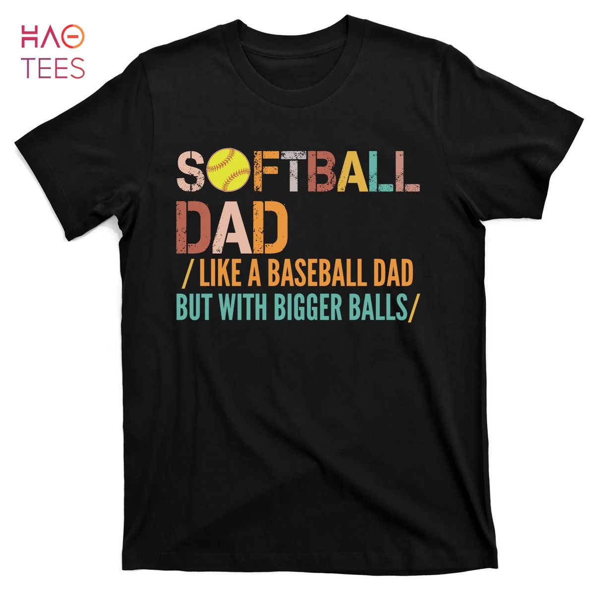 HOT Softball Dad Like A Baseball Dad Vintage T-Shirts