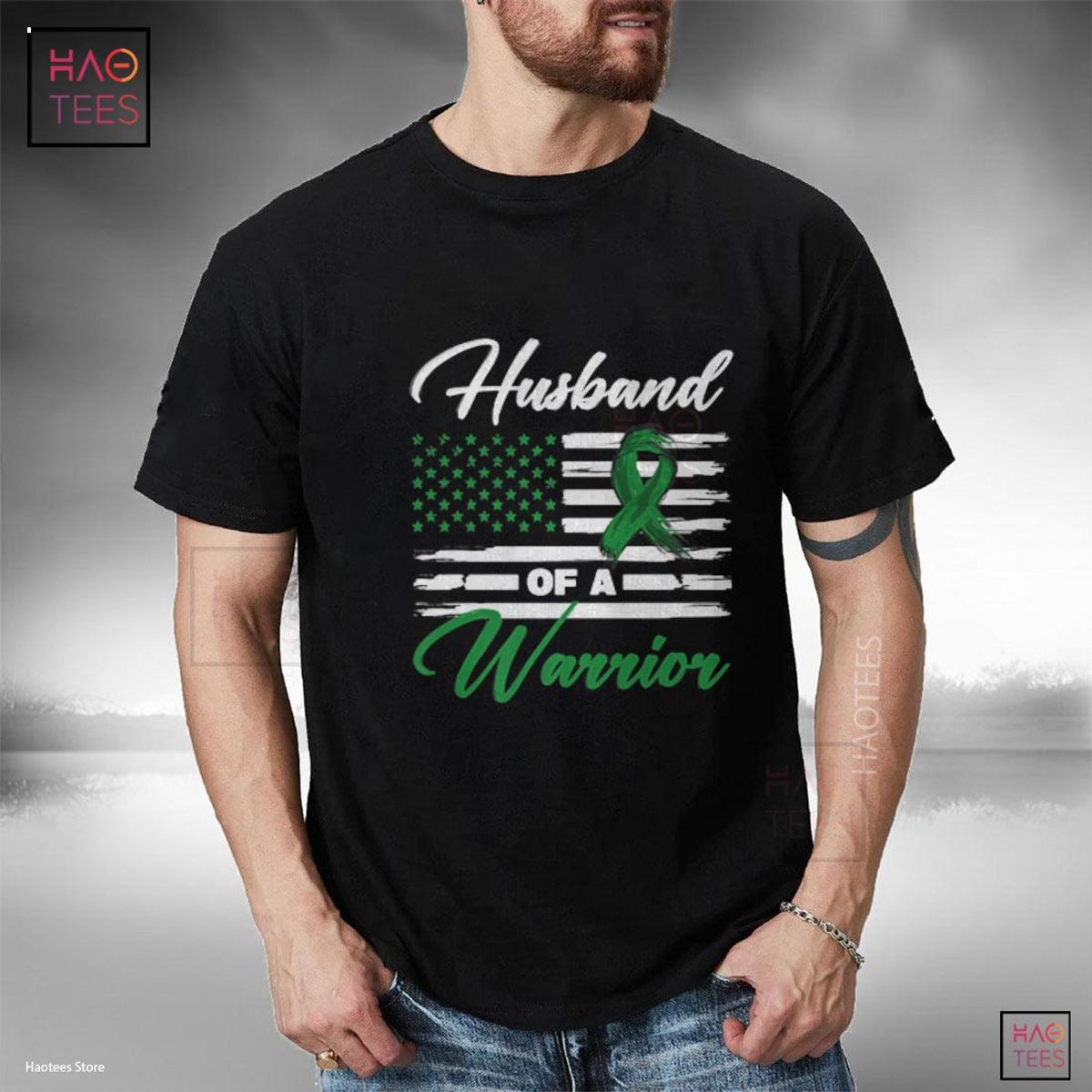 Husband Of A Warrior Flag Gallbladder Or Bile Duct Cancer Aw Shirt Husband Of A Warrior Flag Gallbladder Or Bile Duct Cancer Aw Shirt