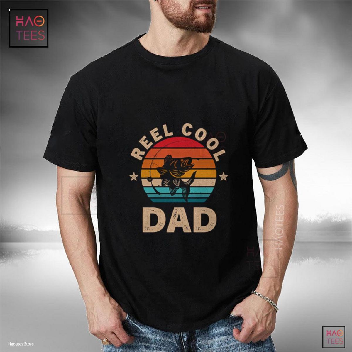 Gift For Fathers Day Tee - Reel Cool Dad Fishing Long Sleeve Shirt