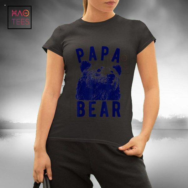 Papa Bear Shirts For Men Funny Dad Father Day Gift Grandpa Shirt