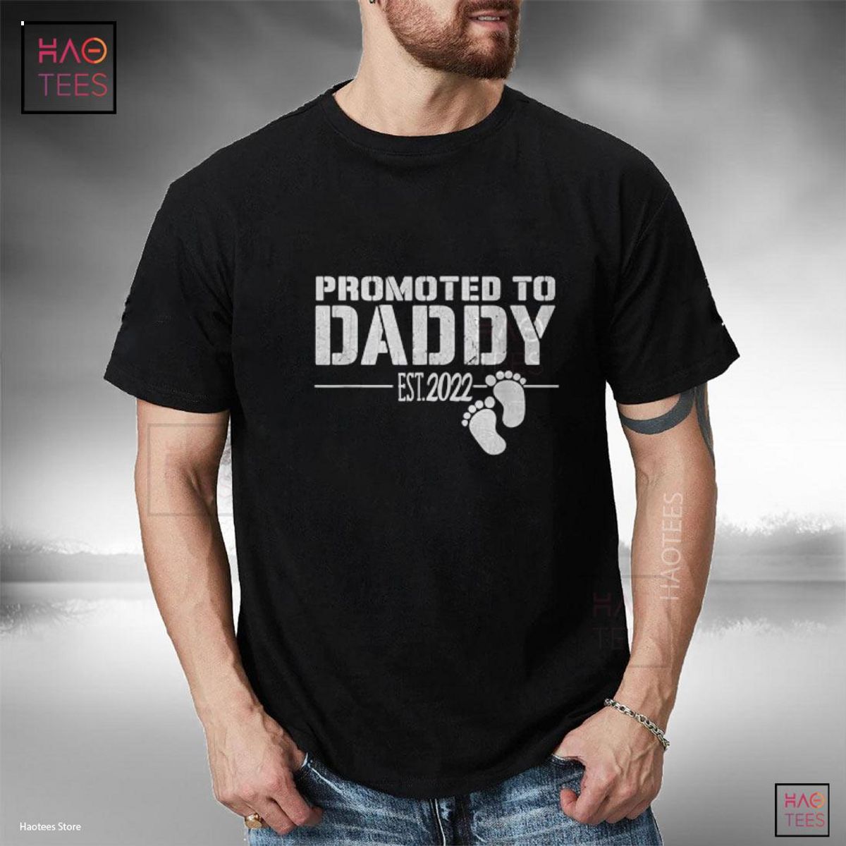 Promoted To Daddy 2022 Funny Gift For New Dad First Time Shirt