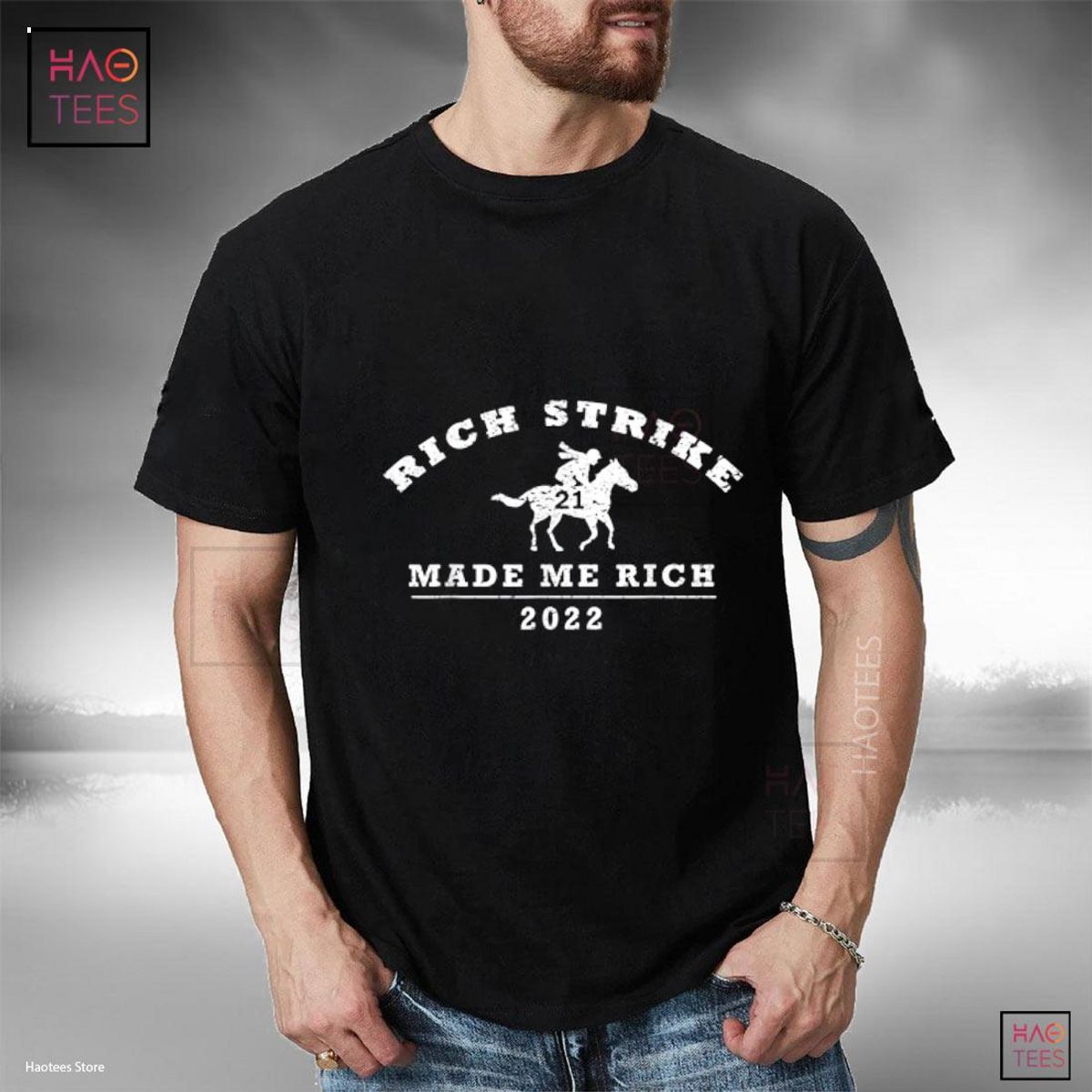 2022 Derby Winner Rich Strike Graphic Horse Racing Phrase Shirt