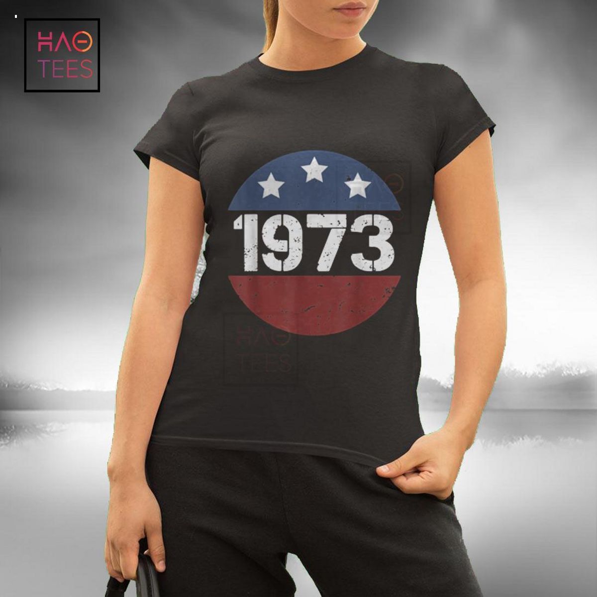 American Flag 1973 Protect roe v wade Feminism Pro Choice Shirt