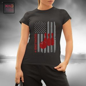Bowling USA American Flag Bowling Lover Bowler Men Women Shirt