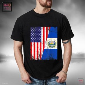 Distressed American Flag & El Salvador Flag Patriotic Shirt