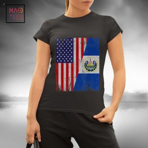 Distressed American Flag & El Salvador Flag Patriotic Shirt