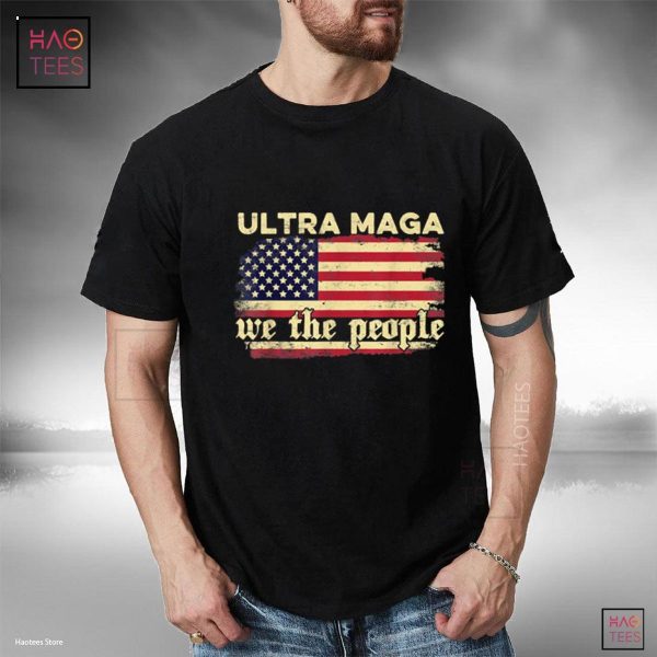 Funny Ultra Maga Vintage American Flag Ultra-Maga Retro Shirt