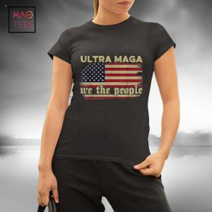 Funny Ultra Maga Vintage American Flag Ultra-Maga Retro Shirt