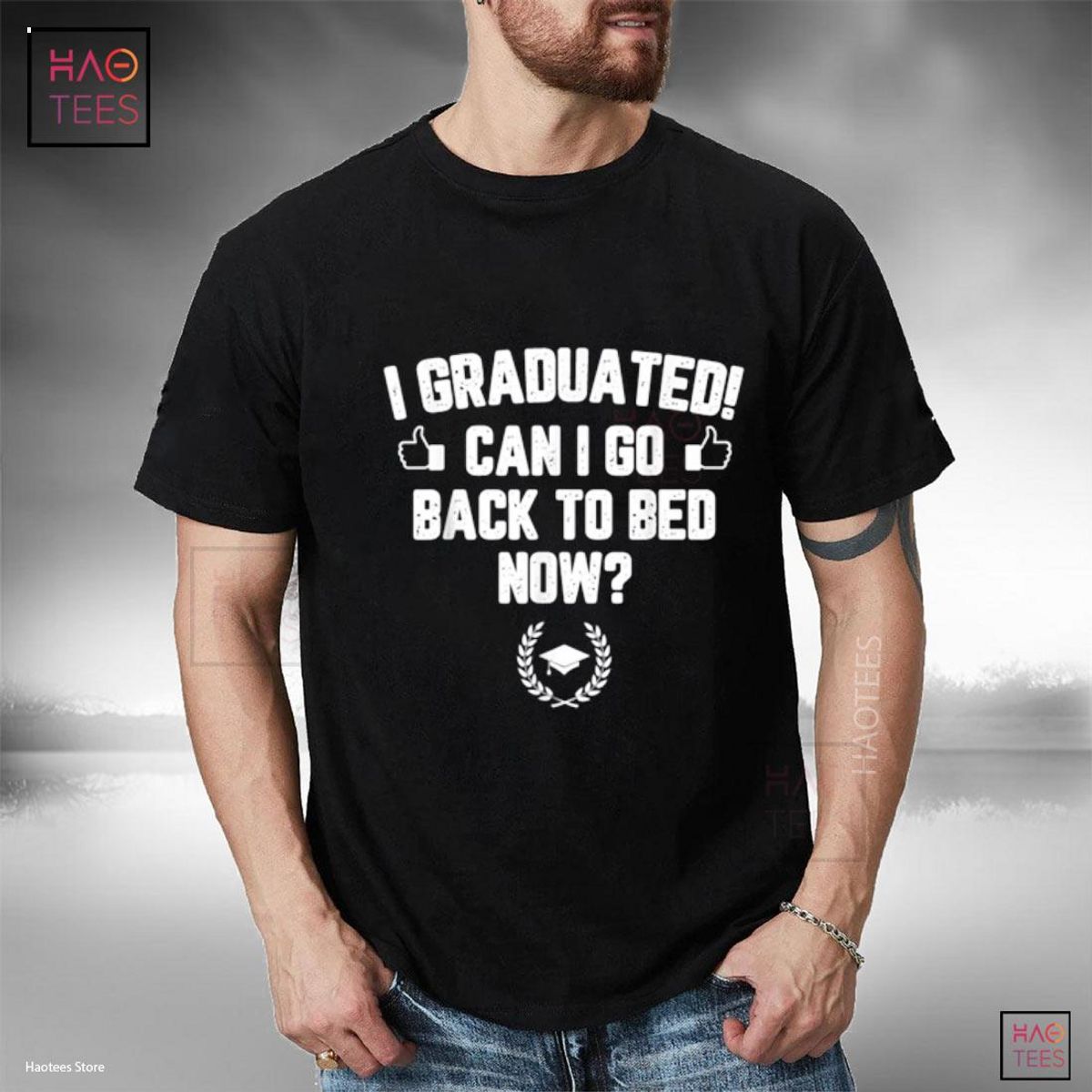 I Graduated Can I Go Back to Bed Now Graduation Gift Him Her Shirt