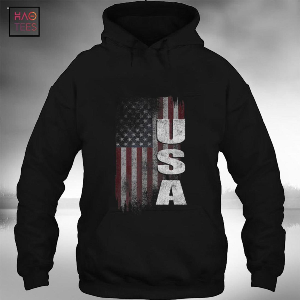 Patriotic Distressed USA American Flag Shirt