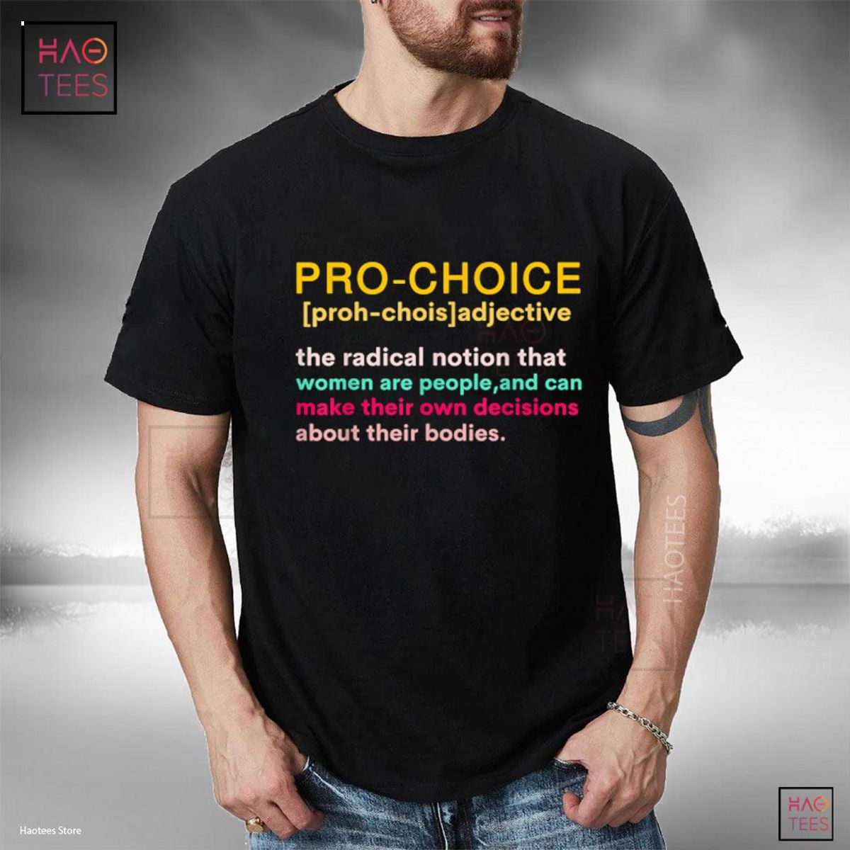 Pro Choice Definition Women's Rights Feminist Retro Shirt