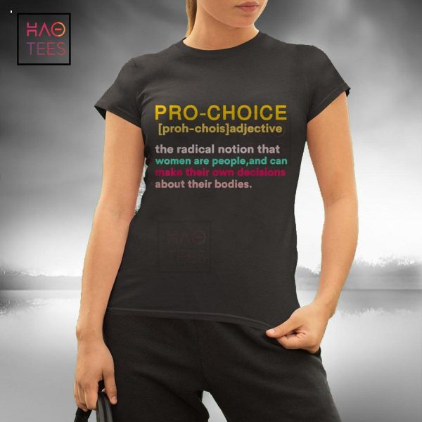 Pro Choice Definition Women’s Rights Feminist Retro Shirt