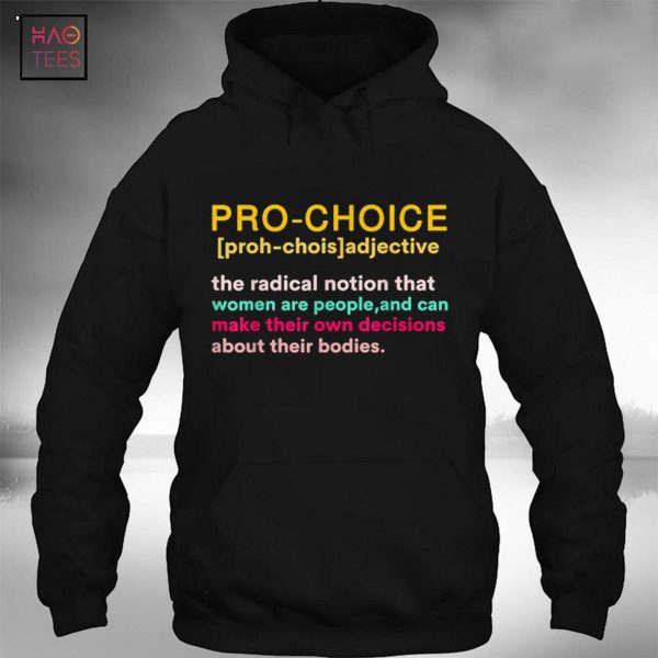 Pro Choice Definition Women’s Rights Feminist Retro Shirt