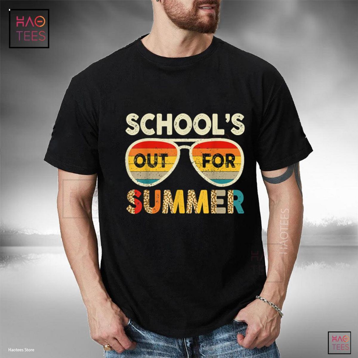 Retro Last Day Of School Schools Out For Summer Teacher Shirt