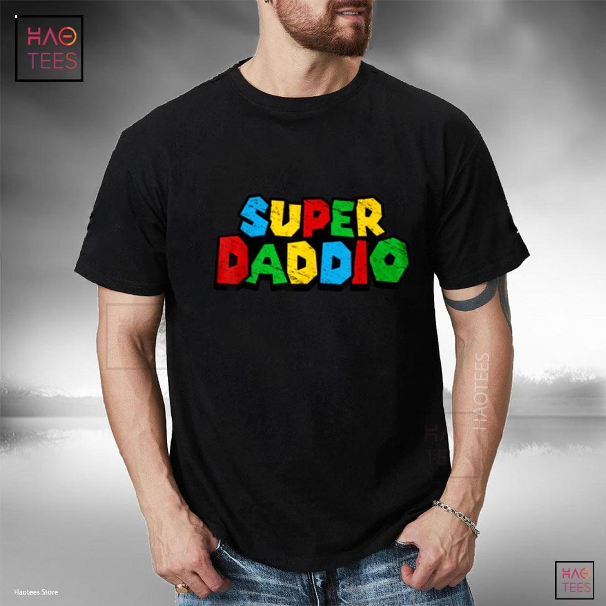 Super-Daddio Funny Dad Daddy Father Nerdy Video Gaming Lover Shirt