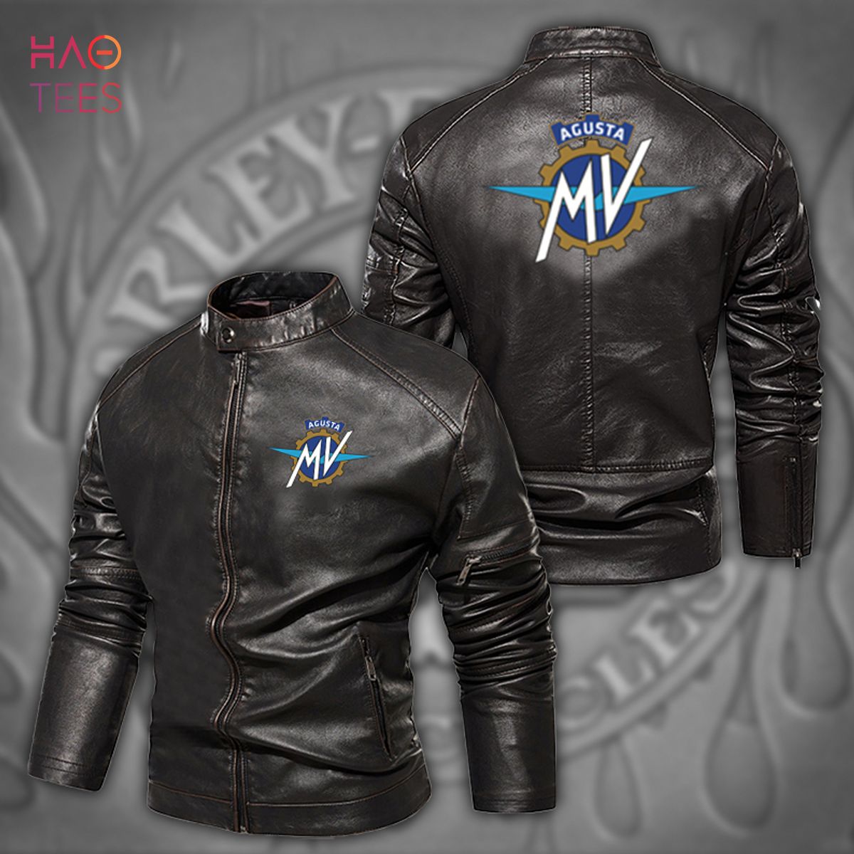 AGUSTA Men's Limited Edition New Leather Jacket