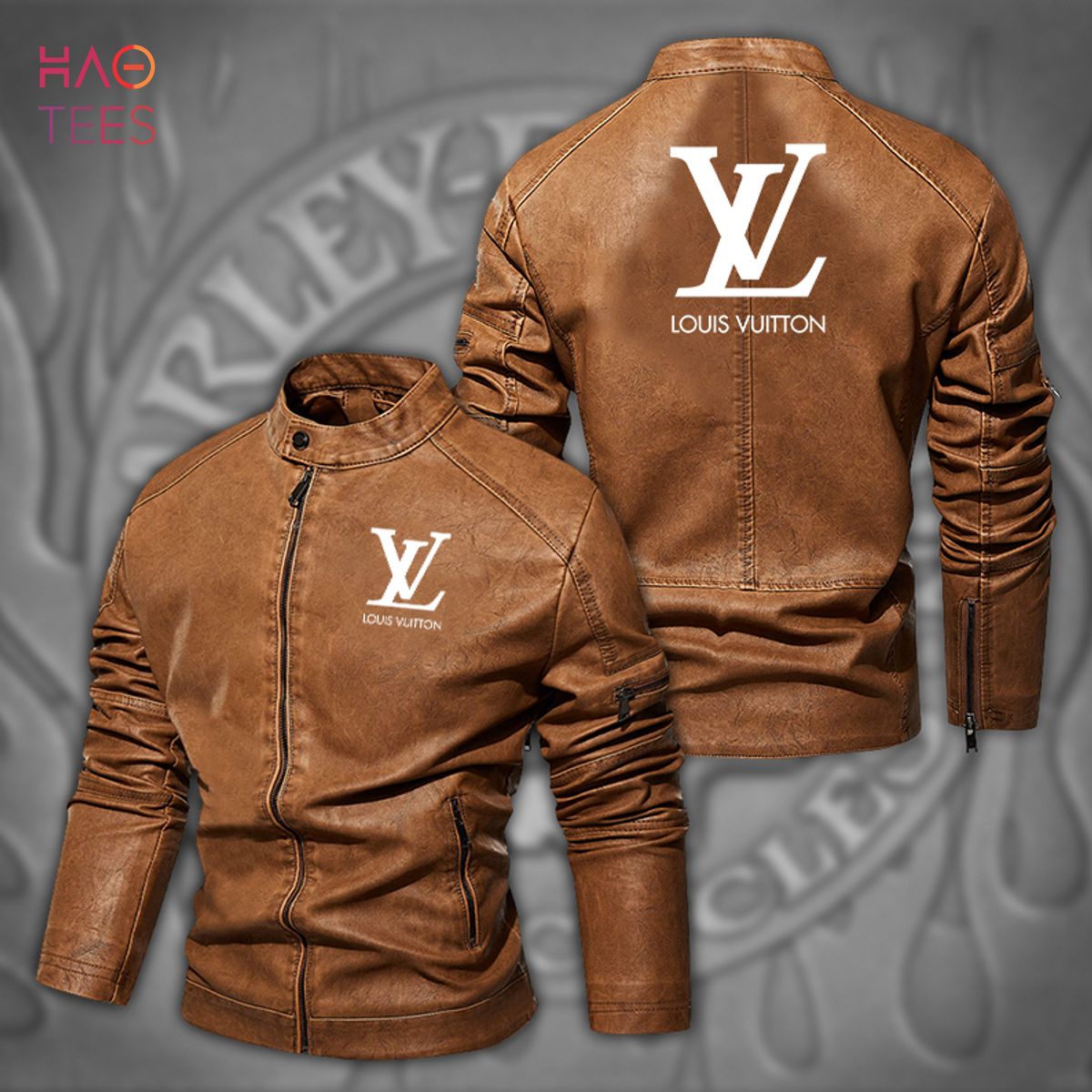 LV Men’s Limited Edition New Leather Jacket Luxury Store