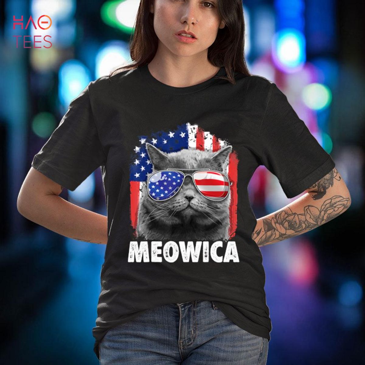 Cat 4th of July Meowica USA American Flag Ultra Maga USA Tee Cat 4th of July Meowica USA American Flag Ultra Maga USA Tee