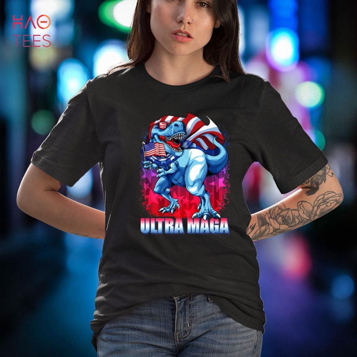 NEW Ultra MAGA Fourth Of July 4th T-Rex Dinosaur America Trump Premium NEW Ultra MAGA Fourth Of July 4th T-Rex Dinosaur America Trump Premium