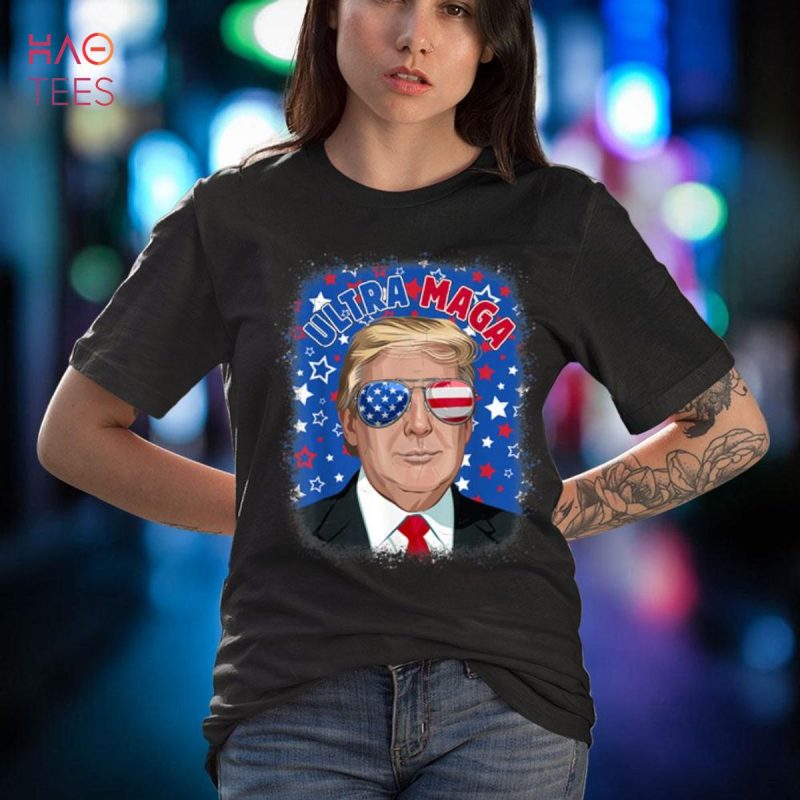 Retro Ultra Maga Support Trump 2024 Usa American Flag Shirt