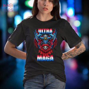 Ultra MAGA Eagle Superhero Fourth Of July 4th American Flag Shirt