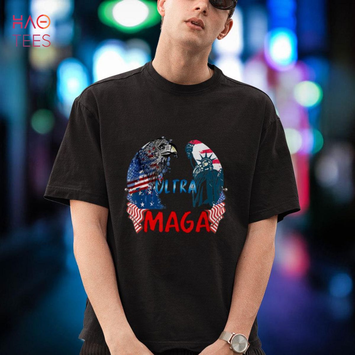 Ultra MAGA Funny Anti Biden US FlagUltra Maga Shirt