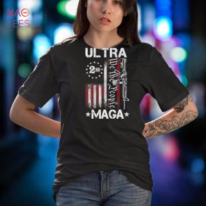 Ultra MAGA Gun AR-15 Quote Patriotic American Flag  ON BACK  Premium Shirt