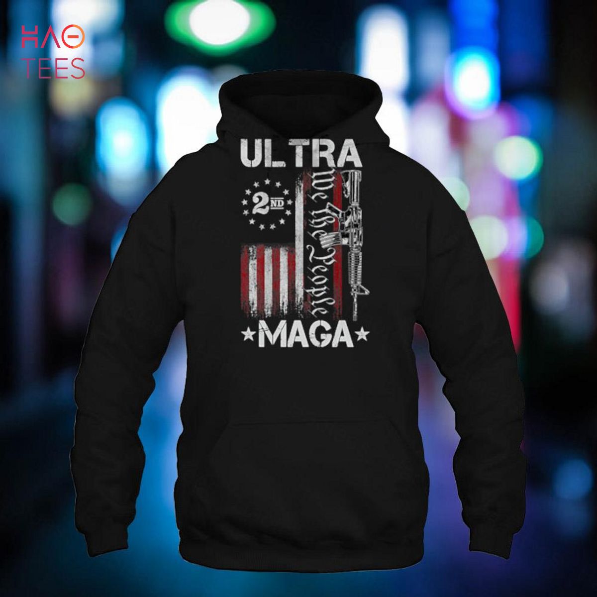 Ultra MAGA Gun AR-15 Quote Patriotic American Flag ON BACK Premium Shirt Ultra MAGA Gun AR-15 Quote Patriotic American Flag ON BACK Premium Shirt