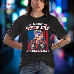 Ultra Maga Proud Pro Trump Happy 4th of July American Flag Shirt