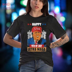 Ultra Maga Trump Happy 4th Of July American Flag Shirt