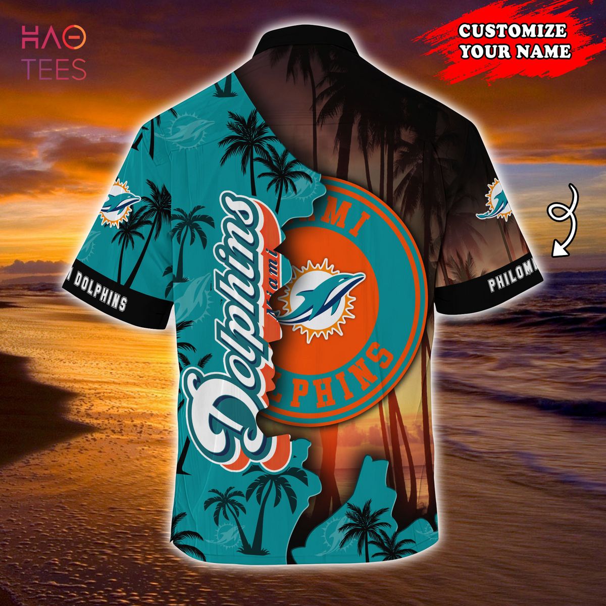 Miami Dolphins NFL Custom Name Baseball Jersey Shirt