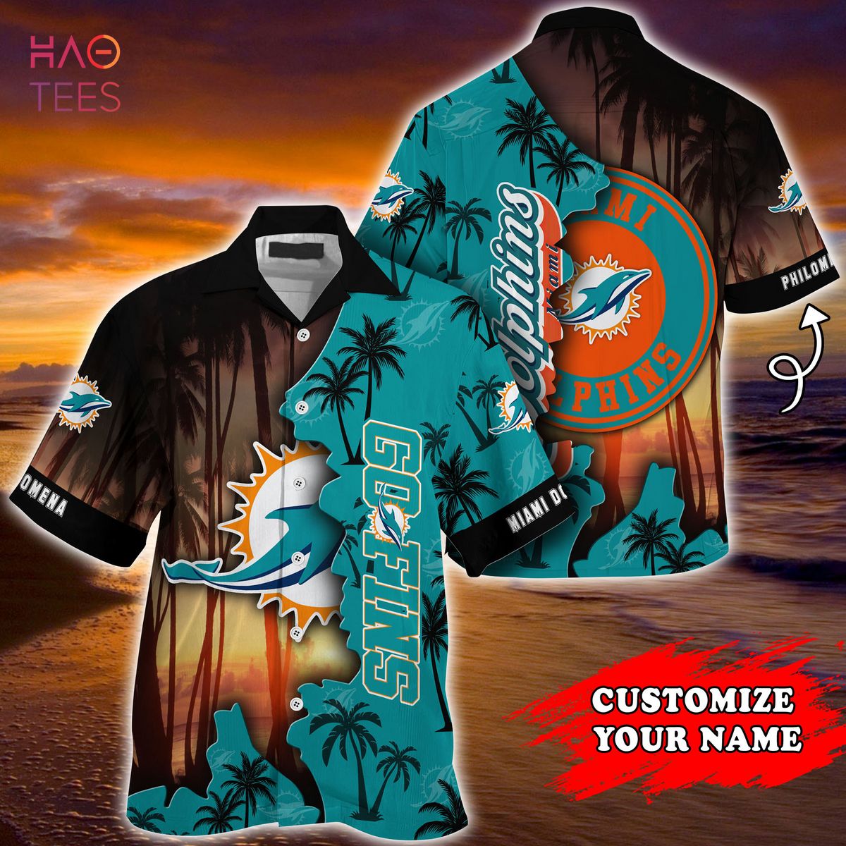 NFL Miami Dolphins Baseball Jersey 3D Personalized Stand Out In