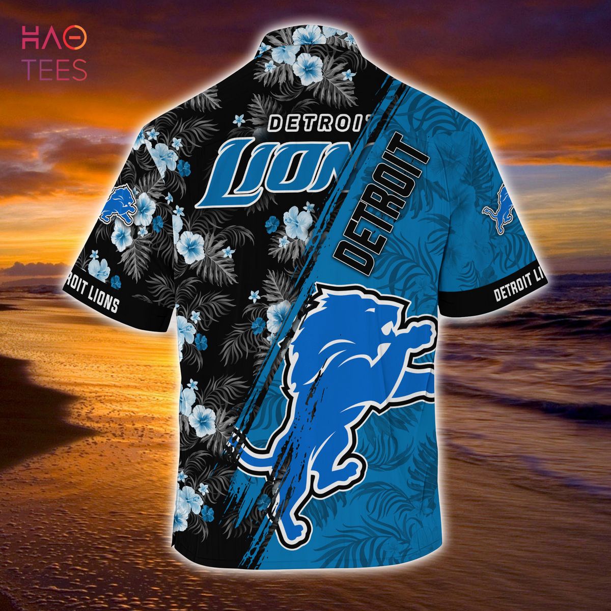 Mickey And Floral Detroit Lions NFL Summer Hawaiian Shirt