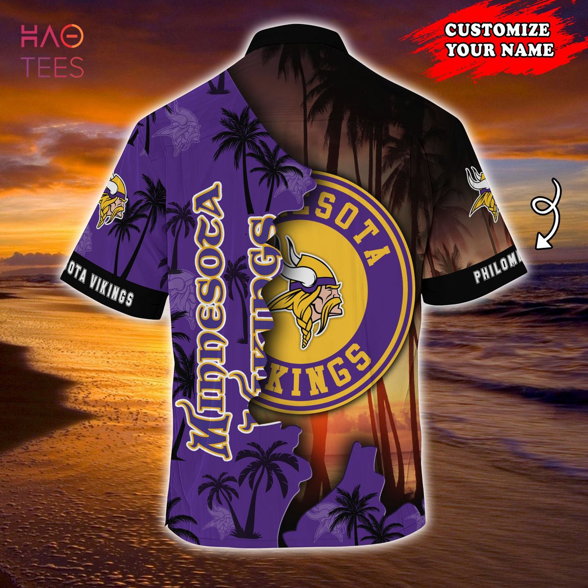 Minnesota Vikings NFL And Tropical Pattern Aloha Hawaii Style 3D T-Shirt -  Banantees