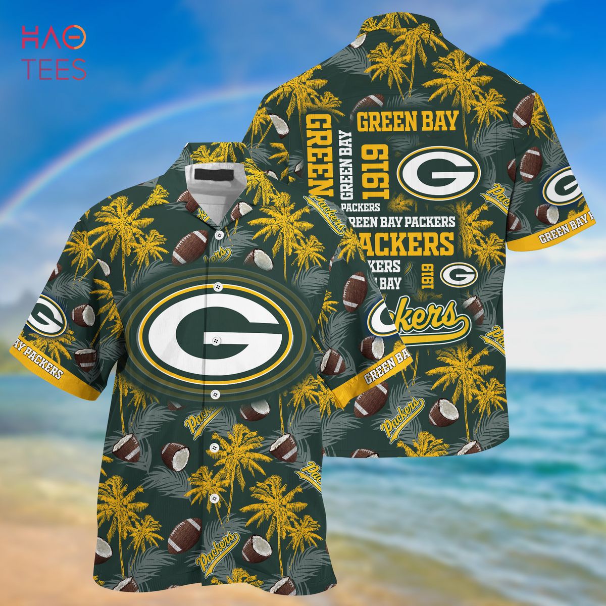NEW Green Bay Packers NFL Hawaiian 3D Shirt