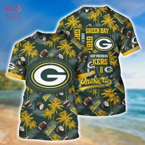 NEW Green Bay Packers NFL Hawaiian 3D Shirt