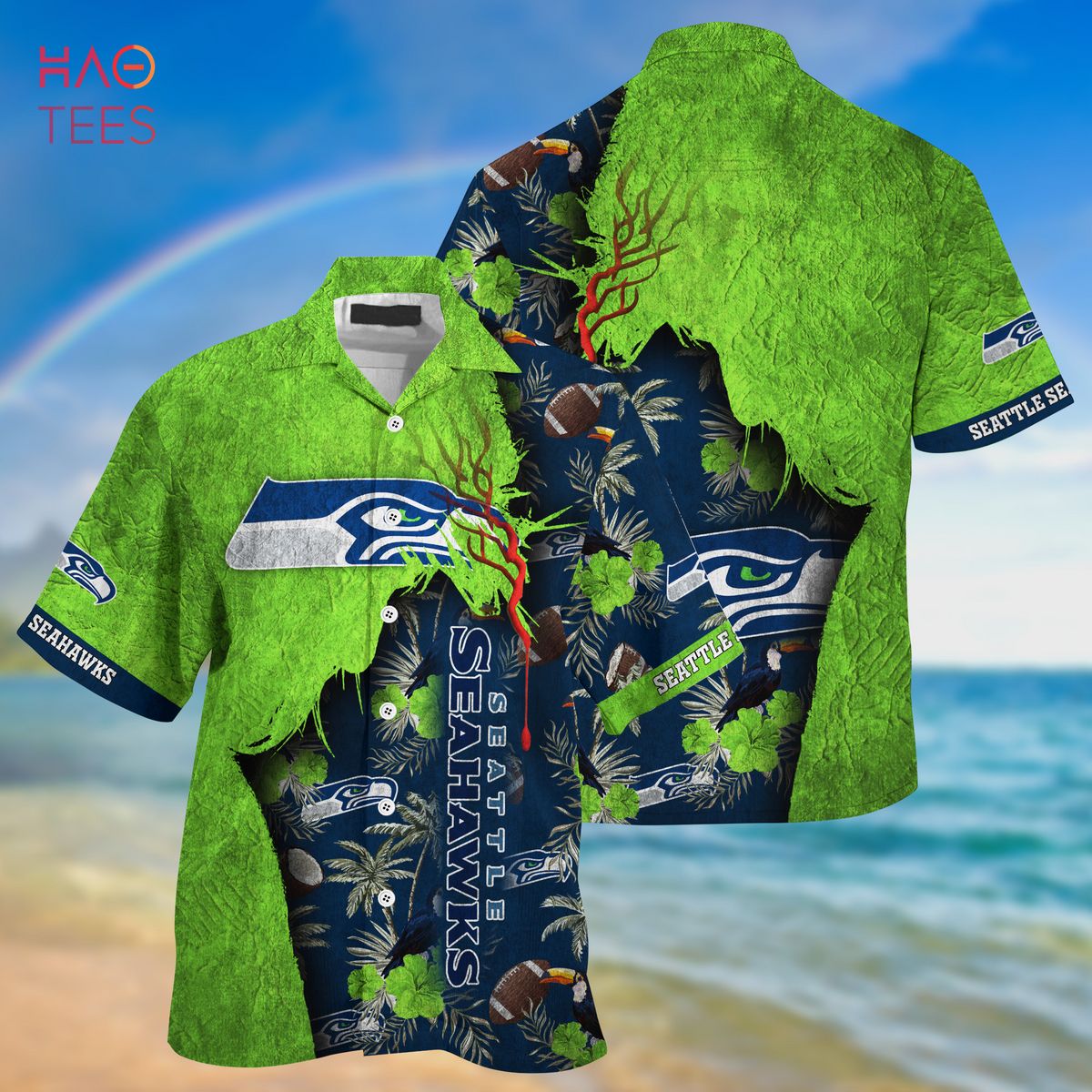 NEW Seattle Seahawks NFL God Hawaiian Shirt