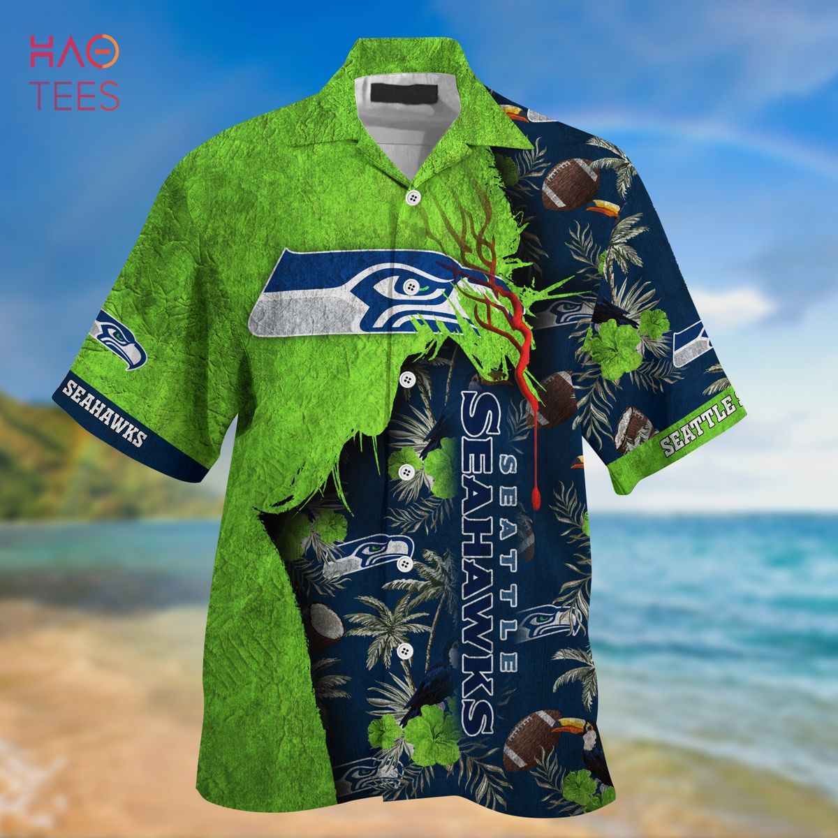 NEW Seattle Seahawks NFL God Hawaiian Shirt NEW Seattle Seahawks NFL God Hawaiian Shirt