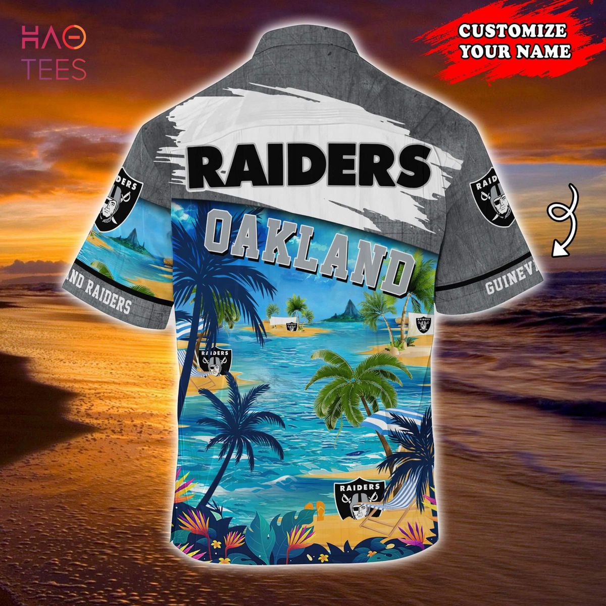 Oakland Raiders NFL Summer Customized Hawaiian Shirt