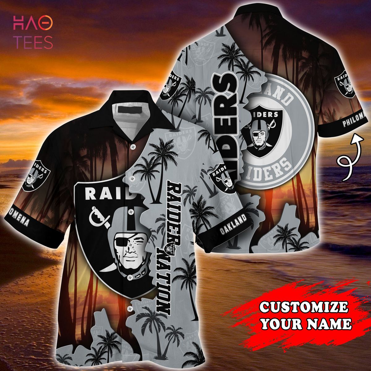 Las Vegas Raiders Paradise 3D Hawaiian Shirt Best For Fans Beach