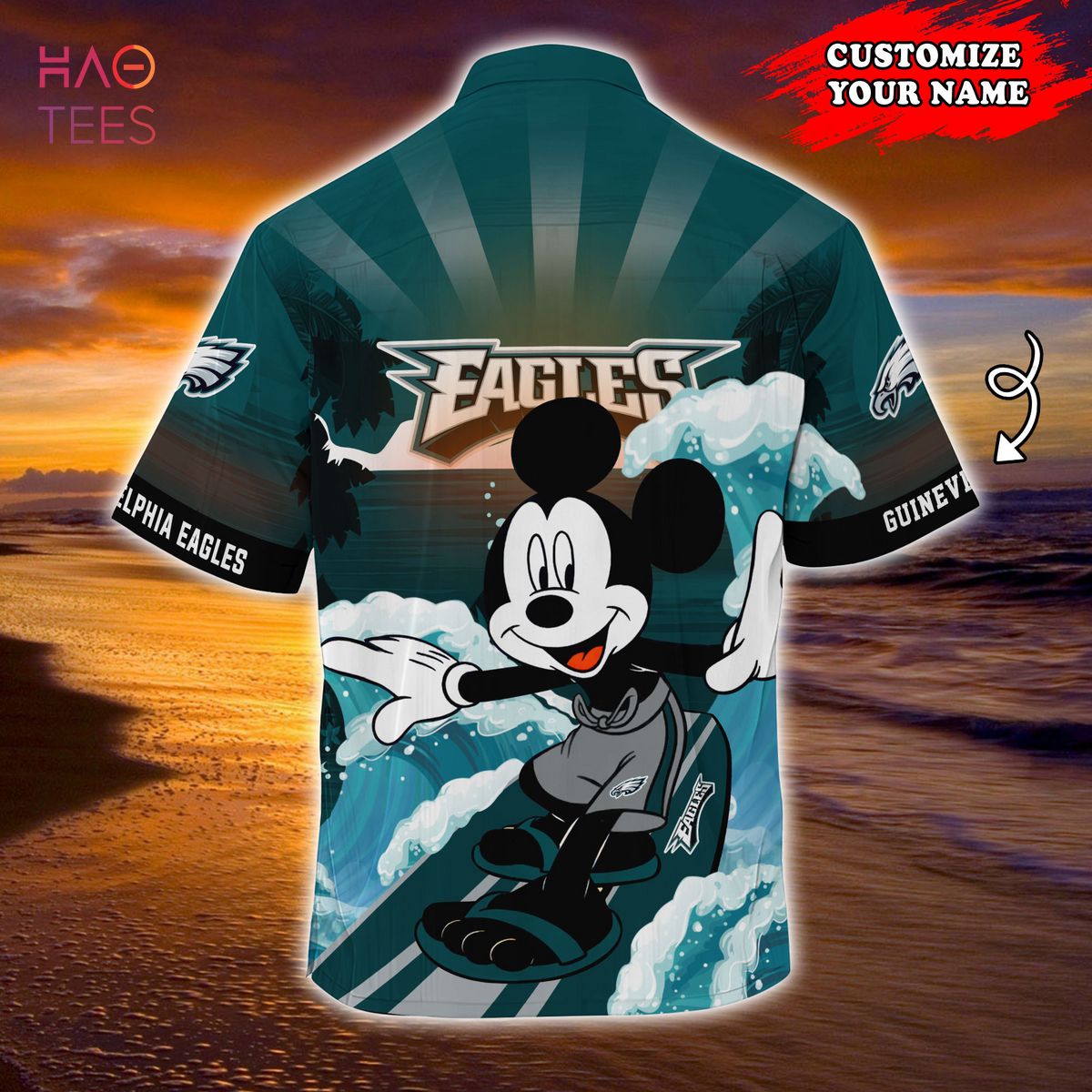 Philadelphia Eagles Mickey Mouse Hawaiian Shirt, NFL Hawaiian Shirt