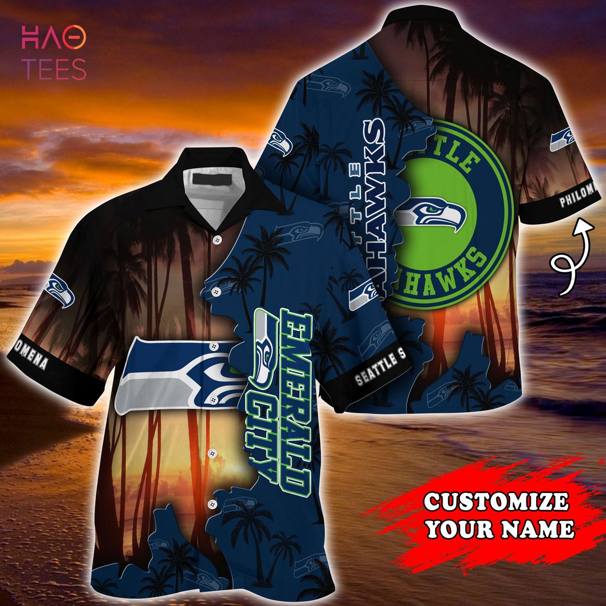 Seattle Seahawks NFL Summer Customized Hawaiian Shirt