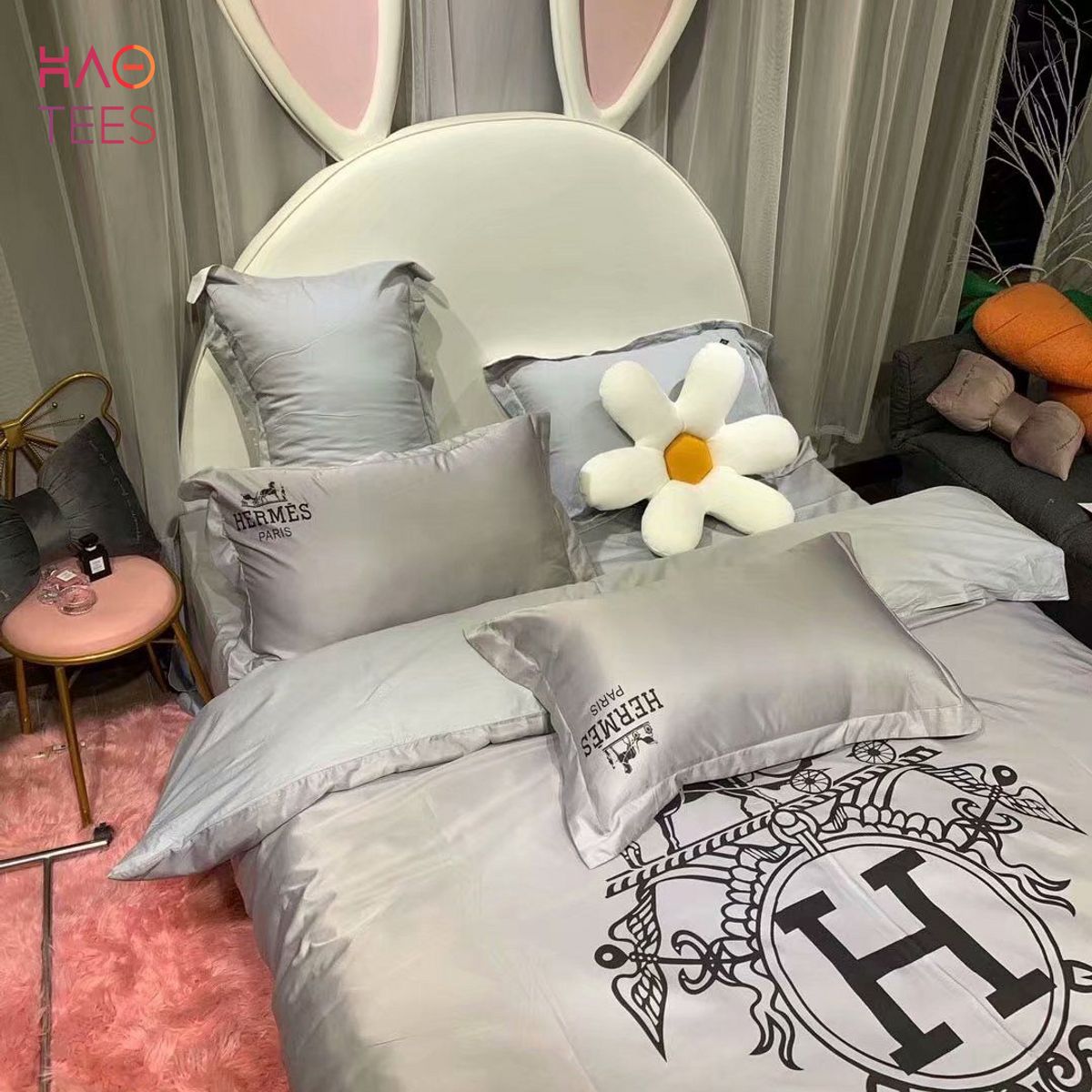 HOT Hermes Paris Luxury Brand Bedding Sets And Bedroom Sets