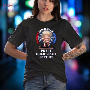 TREND Build Back Better Biden Gas Price USA Flag UltrA MAGA Trump Shirt