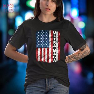 Ultra Maga Pro Trump Supporter Patriotic US Flag Shirt