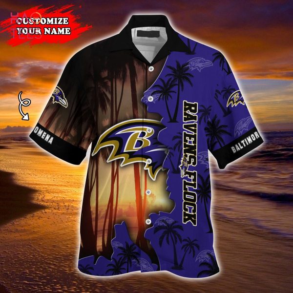 Baltimore Ravens NFL Customized Summer Hawaiian 3D Shirt