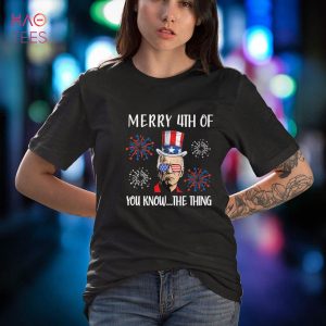 Funny Joe Biden Confused Merry Design, 4th Of July US Flag Shirt