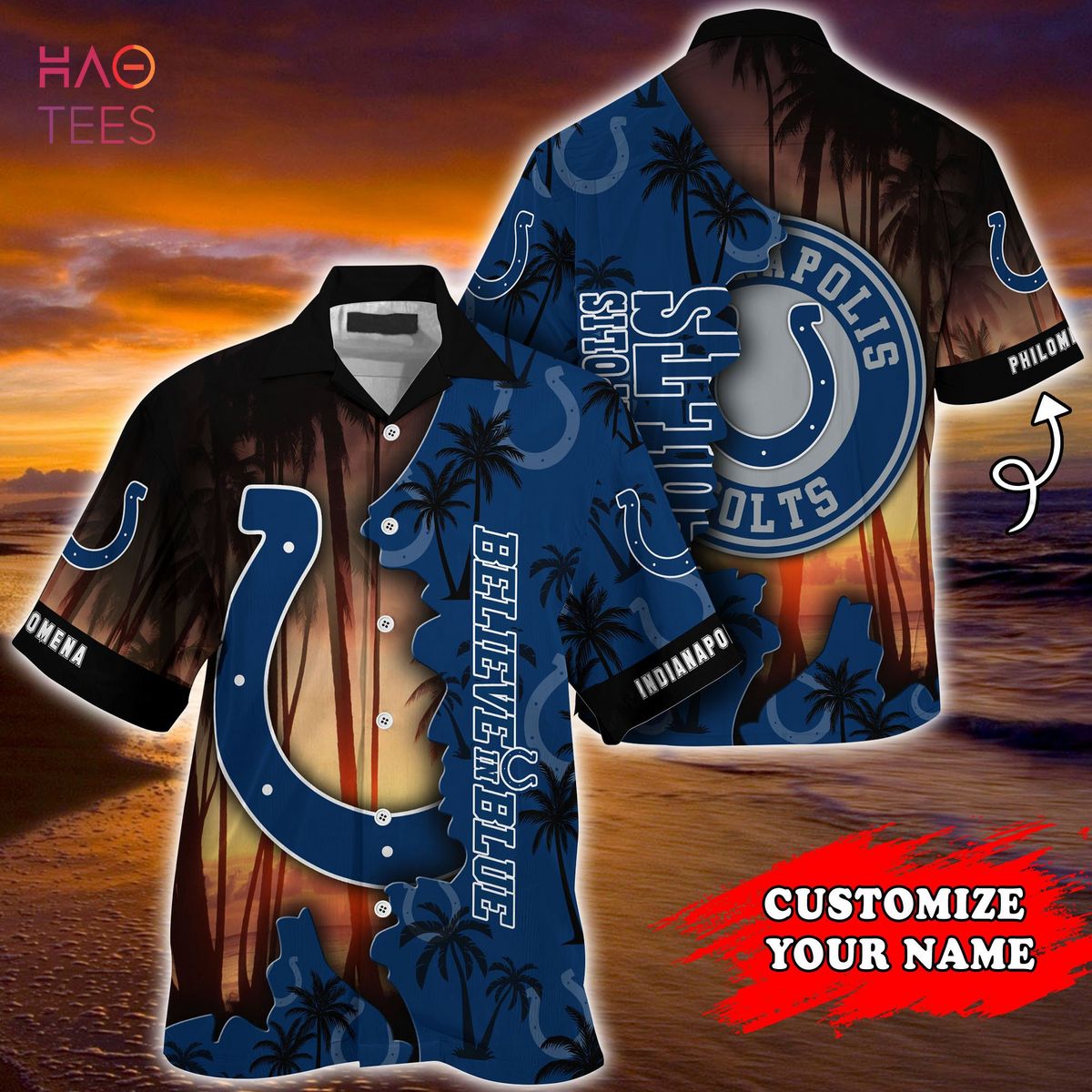 Indianapolis Colts NFL Customized Summer Hawaiian 3D Shirt