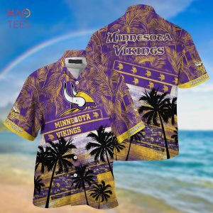 Minnesota Vikings NFL Mens Tropical Sunset Hawaiian Shirt - Freedomdesign