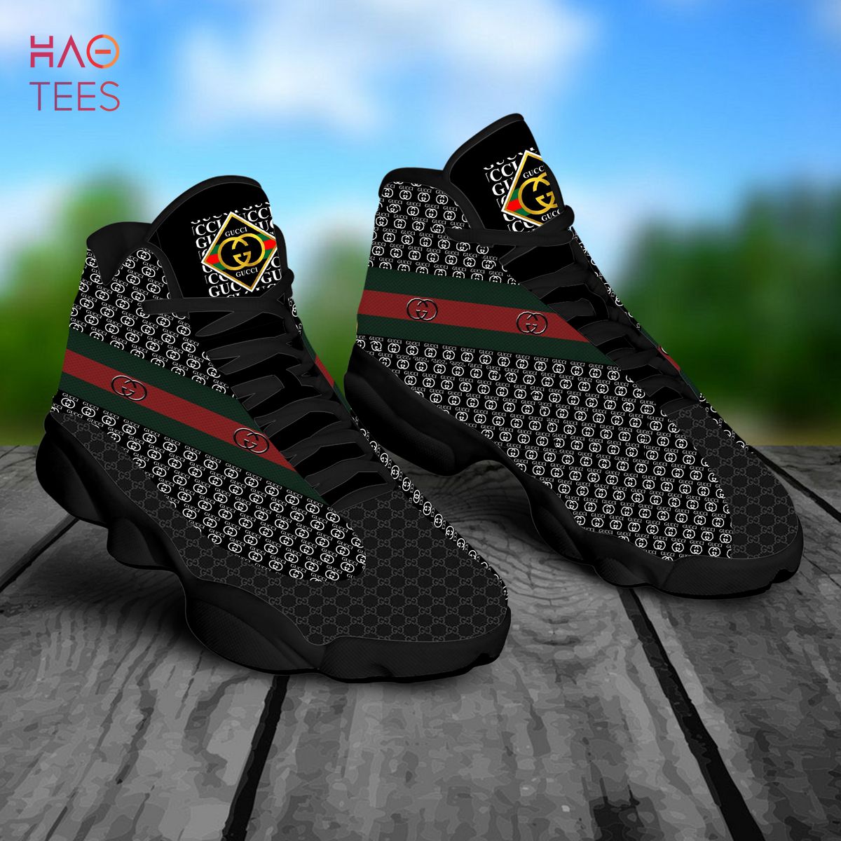 Gucci x Air Jordan 13 Black Shoes, Sneaker